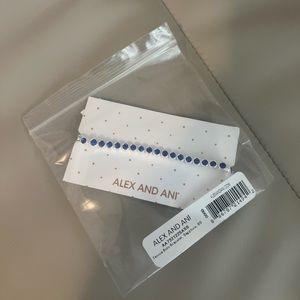 Alex & Ani Bolo Tennis Bracelet, Silver, Sapphire
